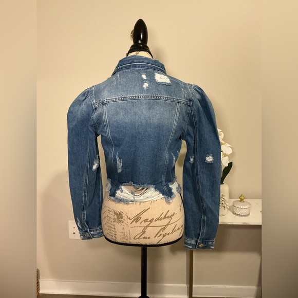Distressed Blue Denim Jacket - Picture 2 of 6